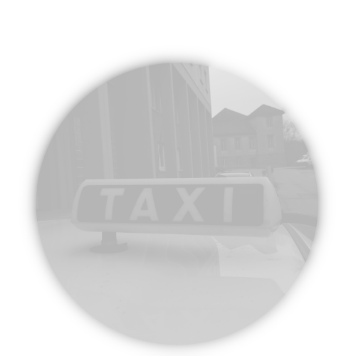 Das Taxischild als markantes Zeichen.